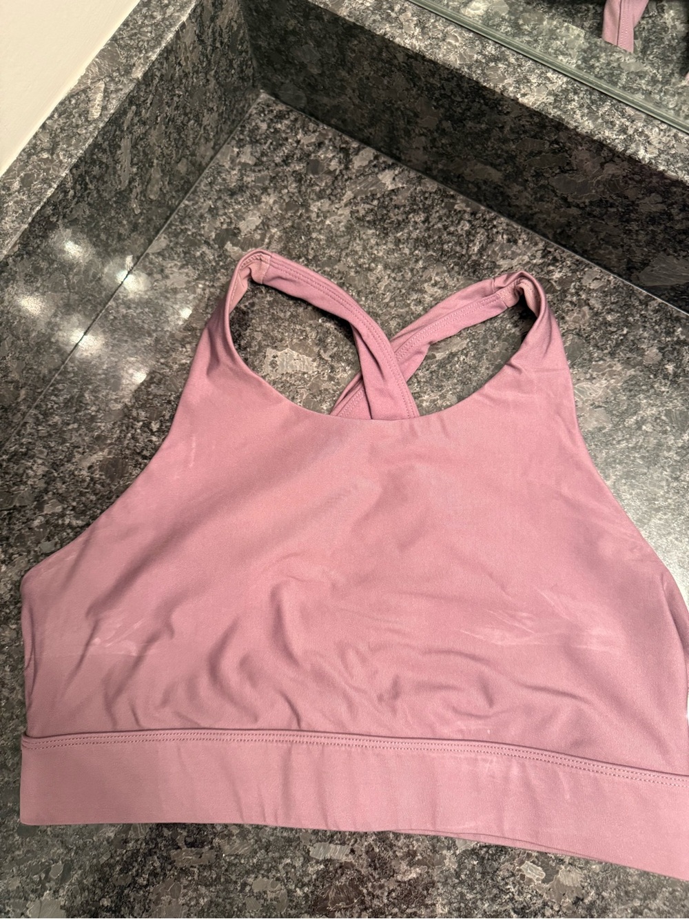 Fabletics Mauve Crossback Sports Bra
